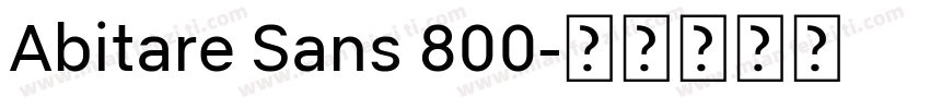 Abitare Sans 800字体转换